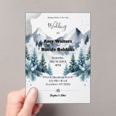 Elegante winter bruiloft uitnodiging acryl (Insitu (Draagbaar))