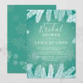 Elegante winter bruiloftfeest kaart (Voorkant / Achterkant)