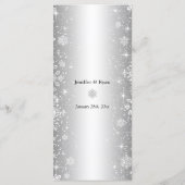 Elegante winter Bruiloftsmenu Menu (Achterkant)