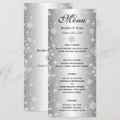 Elegante winter Bruiloftsmenu Menu (Voorkant / Achterkant)