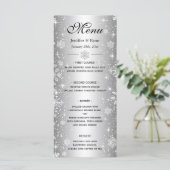 Elegante winter Bruiloftsmenu Menu (Staand voorkant)