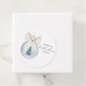Elegante winter bruiloftsshower bedankjes labels (In situ)
