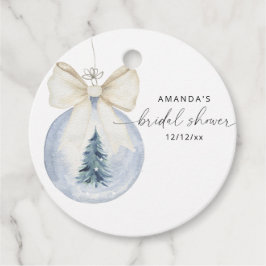 Elegante winter bruiloftsshower bedankjes labels