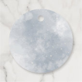 Elegante winter bruiloftsshower favor labels (Achterkant)