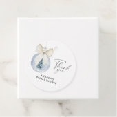 Elegante winter bruiloftsshower favor labels (In situ)