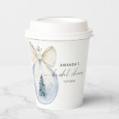 Elegante winter bruiloftsshower papieren bekers (Voorkant)