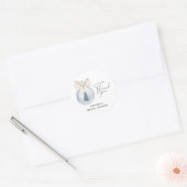 Elegante winter bruiloftsshower ronde sticker (Envelop)