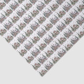 Elegante Winter Cabin Kerstmis Tissuepapier (Detail)