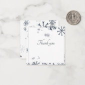 elegante winter dank je notitiekaartje (Voorkant / Achterkant in situ)