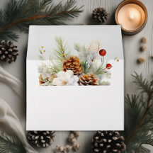 Elegante Winter Evergreen en Rowan Berries Bruilof