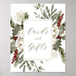 Elegante Winter Evergreen Kaarten en Geschenken Te Poster