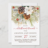 Elegante Winter Evergreen Kerstbrunch Kaart (Voorkant)