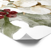 Elegante Winter Floral Arch Wedding Welkom Poster (Hoek)