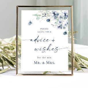 Elegante Winter Foliage Advies & Wensen Trouwen Poster
