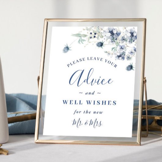 Elegante Winter Foliage Advies & Wensen Trouwen Poster