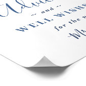 Elegante Winter Foliage Advies & Wensen Trouwen Poster (Hoek)