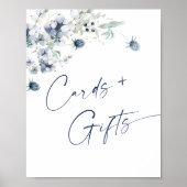 Elegante Winter Foliage Kaarten & Geschenken bruil Poster (Voorkant)