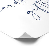 Elegante Winter Foliage Kaarten & Geschenken bruil Poster (Hoek)