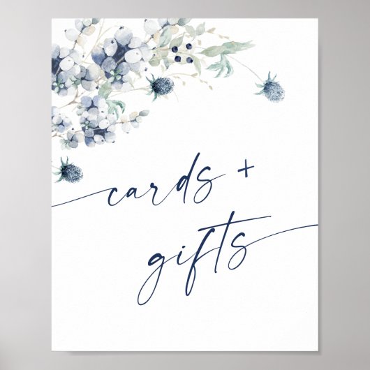 Elegante Winter Foliage Kaarten & Geschenken bruil Poster (Voorkant)