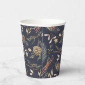 Elegante Winter Foliage Paper Cup Papieren Bekers (Rechts)