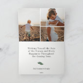 Elegante Winter Foliage Vakantiefoto Feestdagen Kaart (Binnen)