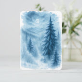 Elegante Winter Forest Corporate vakantie geschenk Bedankkaart (Staand voorkant)