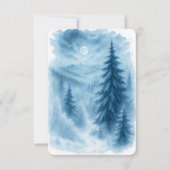 Elegante Winter Forest Corporate vakantie geschenk Bedankkaart (Voorkant)