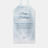 Elegante Winter Forest Corporate vakantie geschenk Cadeaulabel (Achterkant)