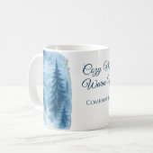 Elegante Winter Forest Corporate vakantie geschenk Koffiemok (Voorkant links)