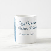 Elegante Winter Forest Corporate vakantie geschenk Koffiemok (Center)