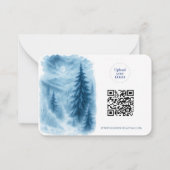 Elegante Winter Forest Corporate vakantie geschenk Notitiekaartje (Achterkant)
