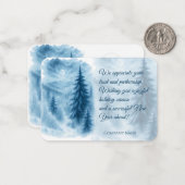 Elegante Winter Forest Corporate vakantie geschenk Notitiekaartje (Voorkant / Achterkant in situ)