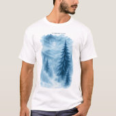 Elegante Winter Forest Corporate vakantie geschenk T-shirt (Voorkant)