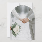 Elegante Winter Foto-overlay Trouwfeest Kaart (Achterkant)