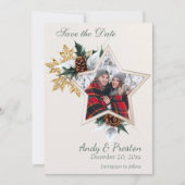 Elegante Winter Foto Save the Date Uitnodiging (Voorkant)