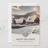 Elegante Winter Foto Zakelijke Vakantie Kaart (Voorkant)