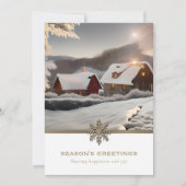 Elegante Winter Foto Zakelijke Vakantie Kaart (Voorkant)