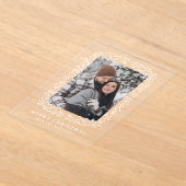 Elegante Winter Fotovakantie Acryl Uitnodigingen (Laagn)