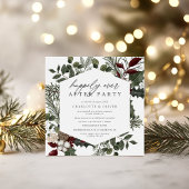 Elegante Winter Greenery Foto Elopement bruiloft Kaart