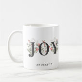 Elegante Winter Groen JOY Kerstvakantie Koffiemok (Links)