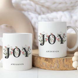 Elegante Winter Groen JOY Kerstvakantie Koffiemok