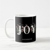 Elegante Winter Groen JOY Kerstvakantie Koffiemok (Links)