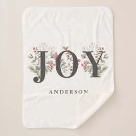 Elegante Winter Groen JOY Kerstvakantie Sherpa Deken