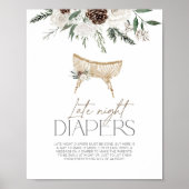 Elegante winter groenblijvende luiers voor de late poster (Voorkant)