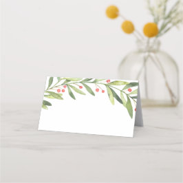 Elegante Winter Holly Kerstdiner plaats kaarten Plaatskaartje