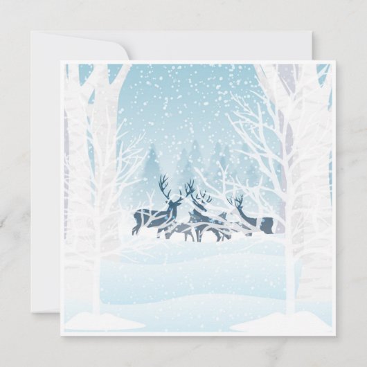 Elegante Winter Huwelijk turquoise lichtblauw Kaart (Achterkant)