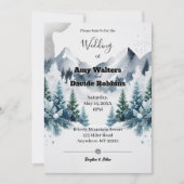 Elegante winter huwelijksuitnodiging kaart (Voorkant)