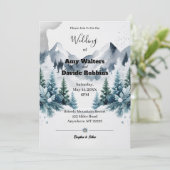 Elegante winter huwelijksuitnodiging kaart (Staand voorkant)