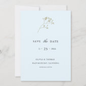 Elegante Winter Ice Foto Bruiloft Save the Date Kaart (Voorkant)