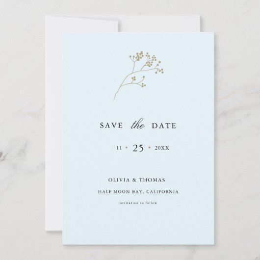 Elegante Winter Ice Foto Bruiloft Save the Date Kaart (Voorkant)